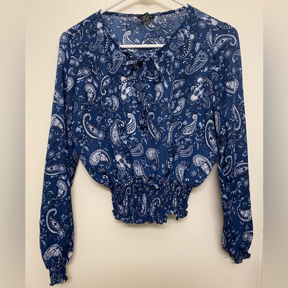 Rue21 Navy Paisley Blouse